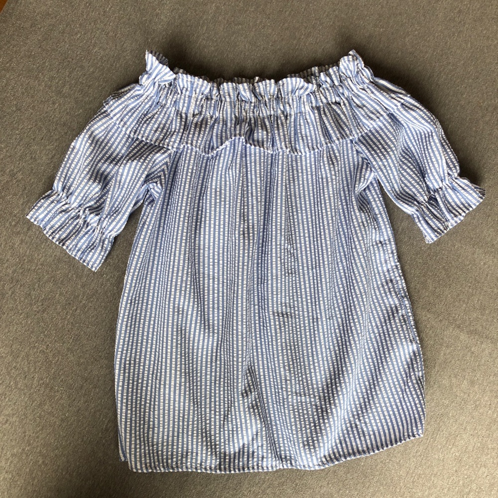 Striped off-shoulders top - Picture 5 of 7